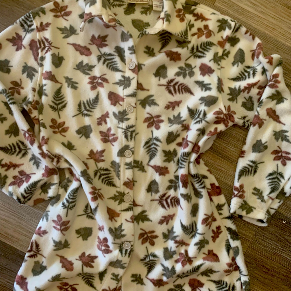 Vintage Cozy woodland fleece button up